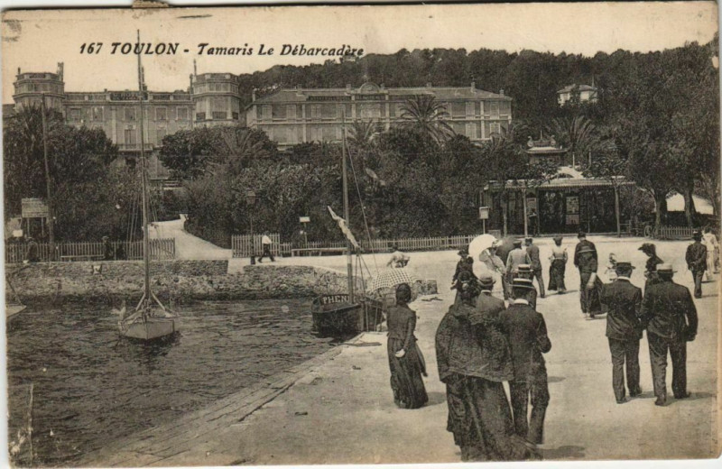 Carte postale ancienne Toulon -Tamaris ,Le Debarcadere France à Toulon