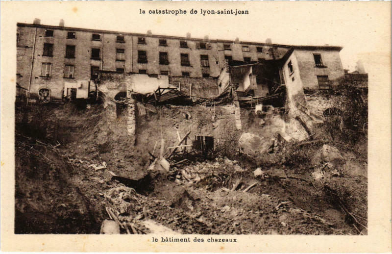 Carte postale ancienne La catastrophe de Lyon St-Jean Rhone à Lyon