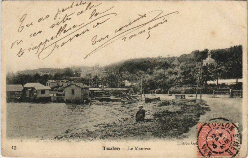 Carte postale ancienne Toulon Le Manteau France à Toulon