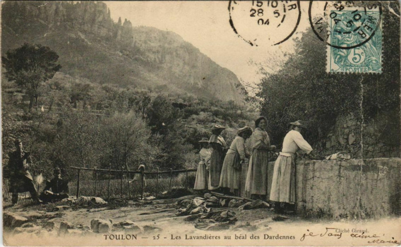 Carte postale ancienne Toulon Les Lavandieres au beal des Dardennes France à Toulon