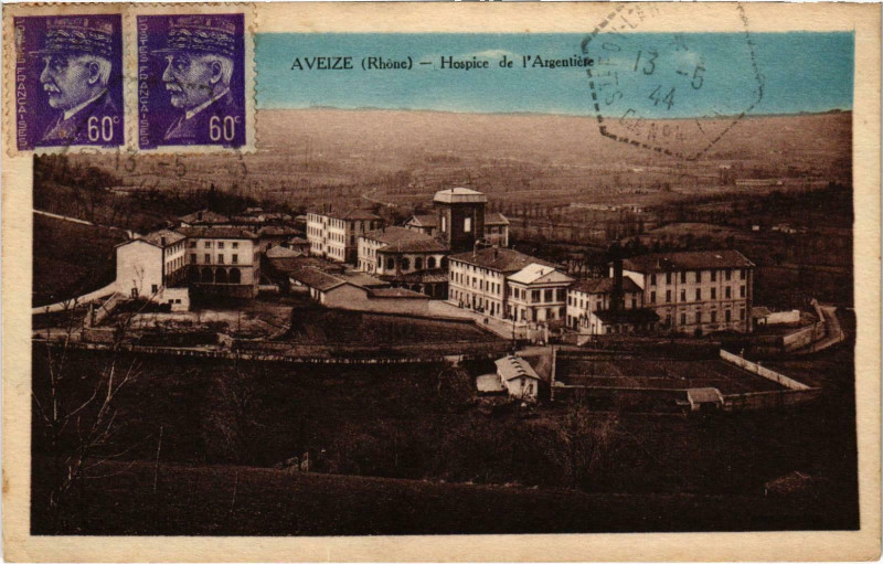 Carte postale ancienne Aveize Hospice de l'Argentieie Rhone à Aveize