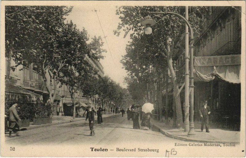 Carte postale ancienne Toulon Boulevard Strasbourg France à Toulon