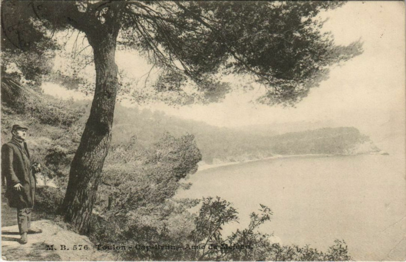 Carte postale ancienne Toulon Cap Brun ,Anse de Mejean France à Toulon