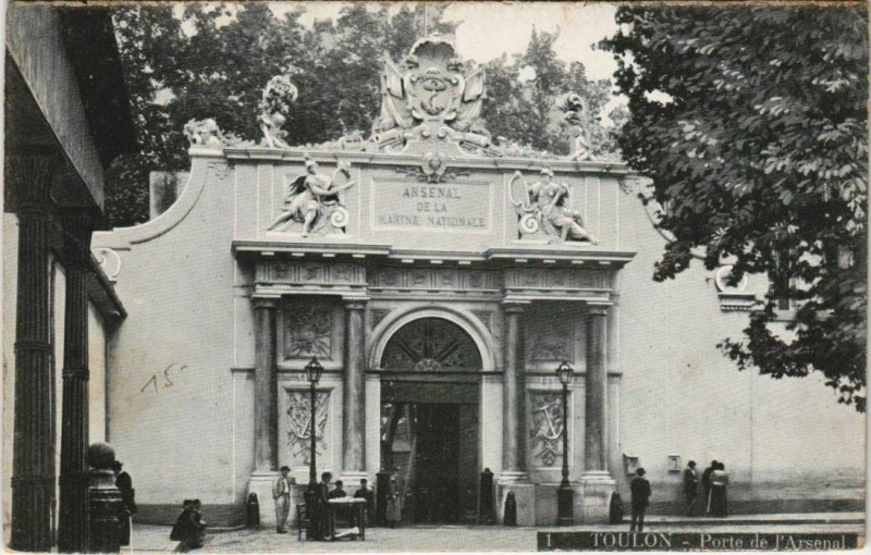 Carte postale ancienne Toulon Porte de l'Arsenal France à Toulon