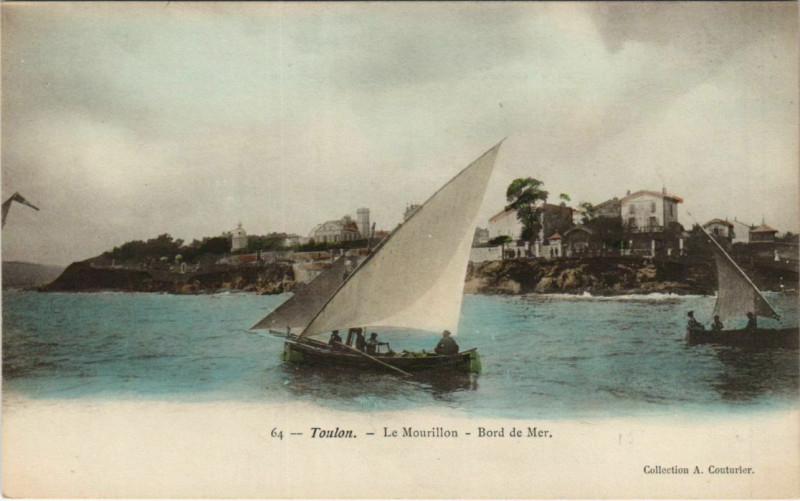 Carte postale ancienne Toulon Le Mourillon ,Bord de Mer France à Toulon