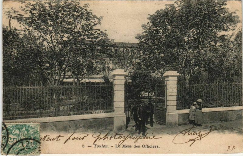Carte postale ancienne Toulon Le Mess des Officiers France à Toulon