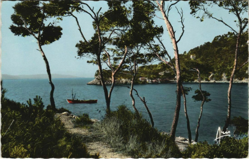 Carte postale ancienne Toulon Cap Brun ,Anse de Mejean France à Toulon
