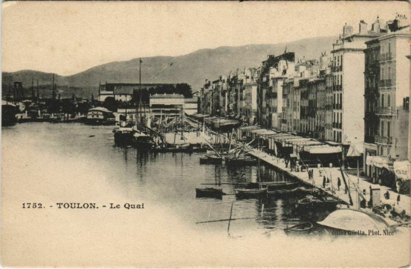 Carte postale ancienne Toulon Le Quai France à Toulon