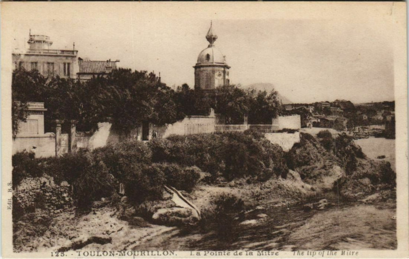 Carte postale ancienne Toulon Mourillon ,La Pointe de la Mitre France à Toulon