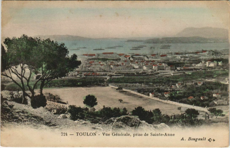 Carte postale ancienne Toulon vue generale France à Toulon