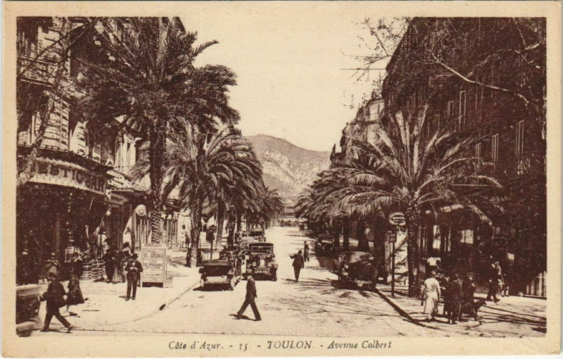 Carte postale ancienne Toulon Avenue Colbert France à Toulon