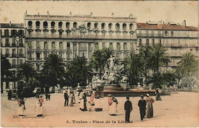 Carte postale ancienne Toulon Place de la Liberte France à Toulon