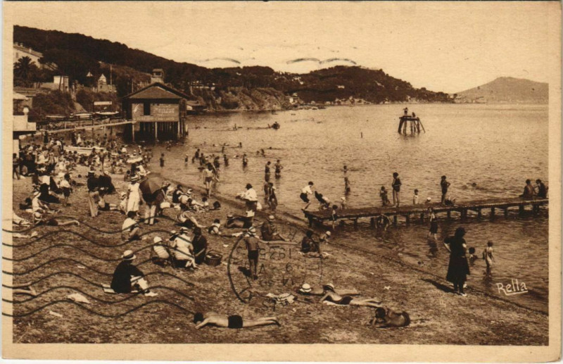 Carte postale ancienne Toulon Mourillon ,Plage du Lido France à Toulon