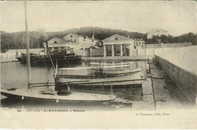 Carte postale ancienne Toulon Saint-Mandrier ,l'Hopital France à Toulon