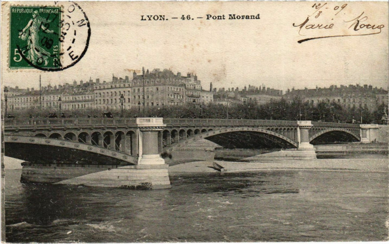 Carte postale ancienne Lyon Pont Morand à Lyon