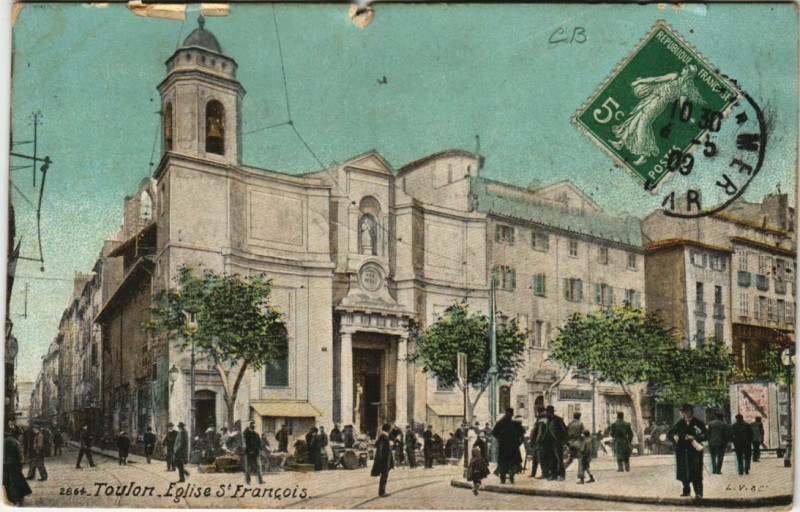 Carte postale ancienne Toulon Eglise Saint-Louis France à Toulon