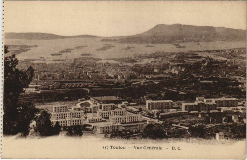 Carte postale ancienne Toulon vue generale France à Toulon