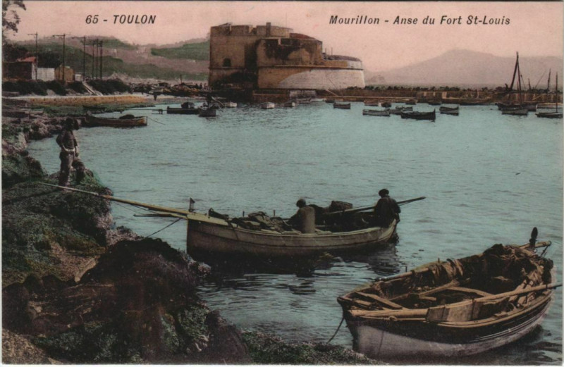 Carte postale ancienne Toulon -Mourillon ,Anse du Fort Saint-Louis France à Toulon
