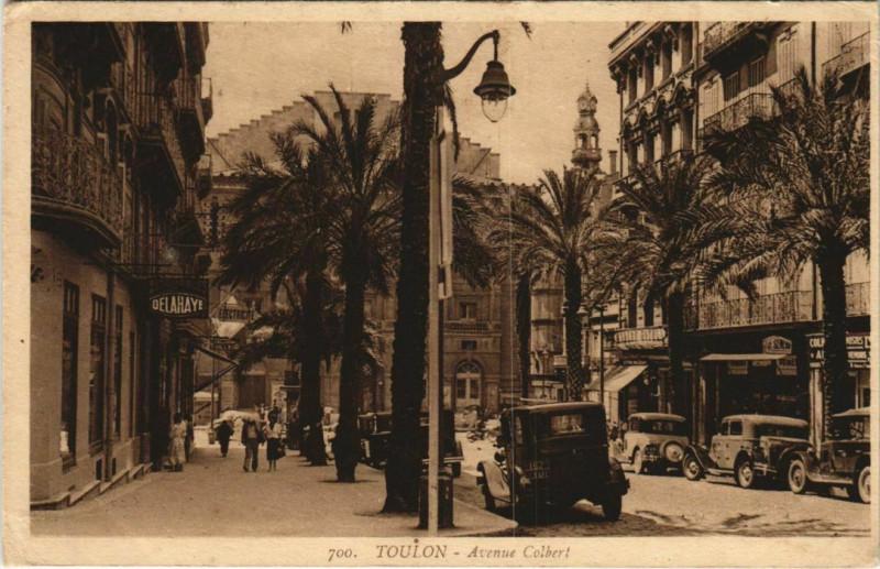 Carte postale ancienne Toulon Avenue Colbert France à Toulon