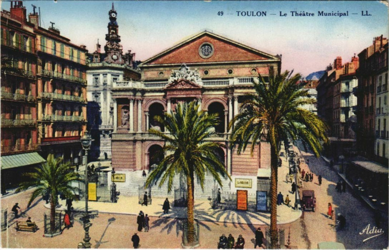 Carte postale ancienne Toulon Le Theatre Municipal France à Toulon