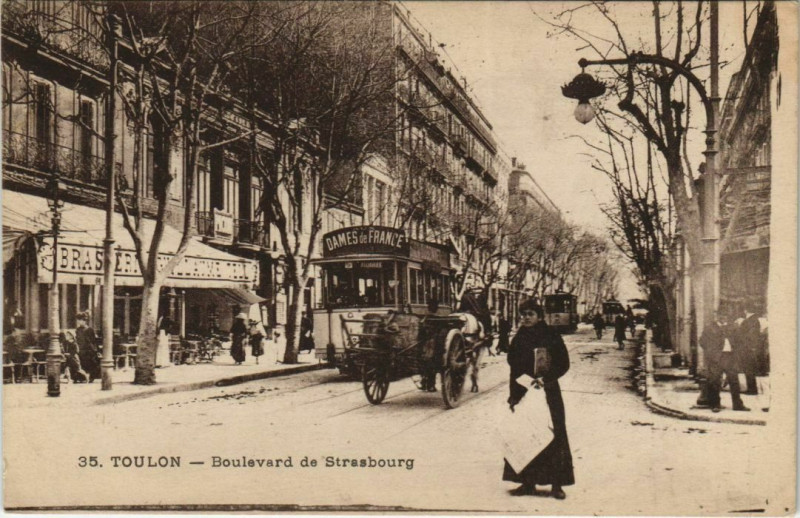 Carte postale ancienne Toulon Boulevard de Strasbourg France à Toulon