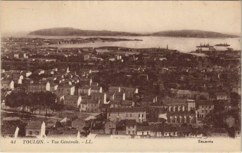 Carte postale ancienne Toulon vue generale France à Toulon