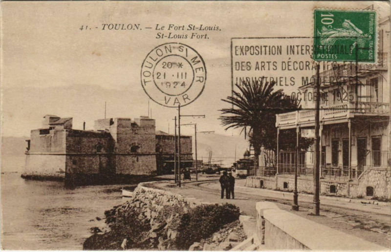 Carte postale ancienne Toulon Le Fort Saint-Louis France à Toulon