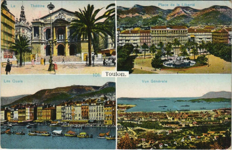 Carte postale ancienne Toulon souvenir France à Toulon