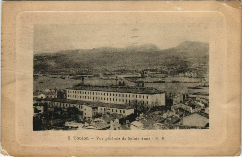 Carte postale ancienne Toulon vue generale de Sainte-Anne France à Toulon