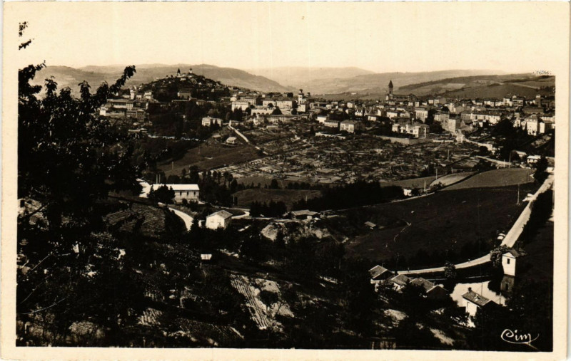 Carte postale ancienne Thizy - Vue generale