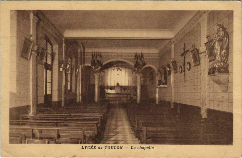 Carte postale ancienne Toulon Lycee ,La chapelle France à Toulon