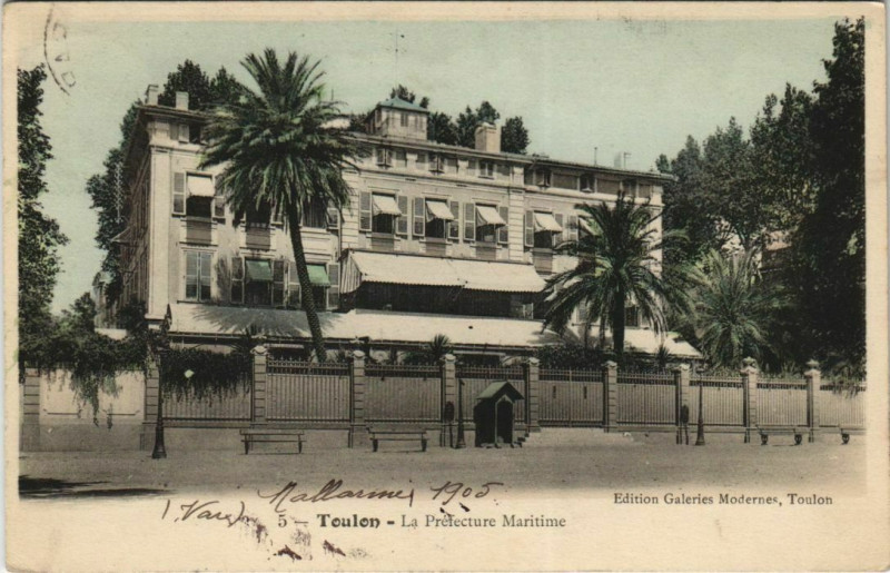 Carte postale ancienne Toulon La Prefecture Maritime France à Toulon