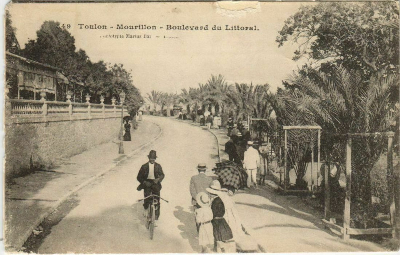 Carte postale ancienne Toulon -Mourillon ,Boulevard du Littoral France à Toulon
