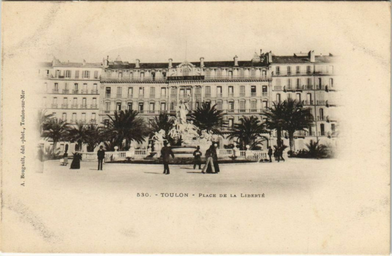 Carte postale ancienne Toulon Place de la Liberte France à Toulon