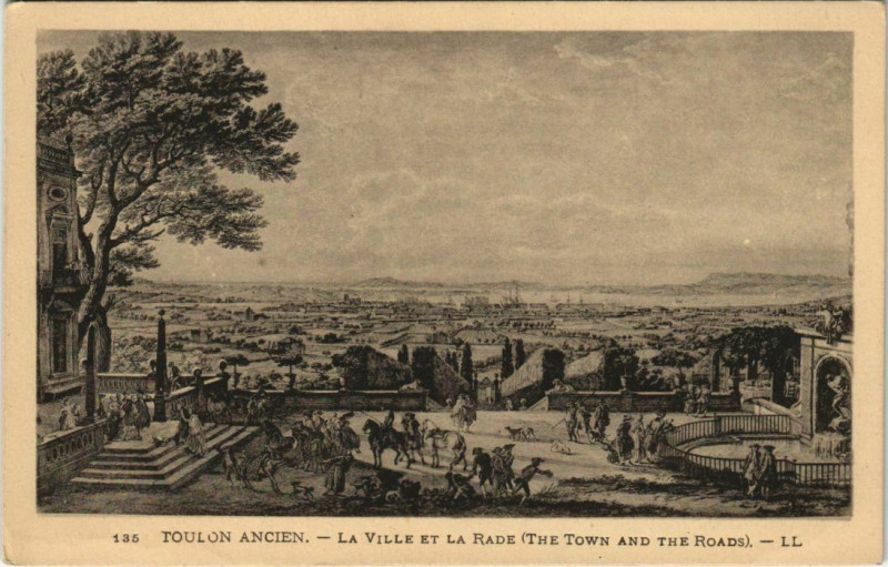 Carte postale ancienne Toulon La Ville et la Rade France à Toulon