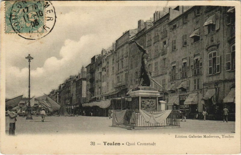 Carte postale ancienne Toulon Quai Cronstadt France à Toulon