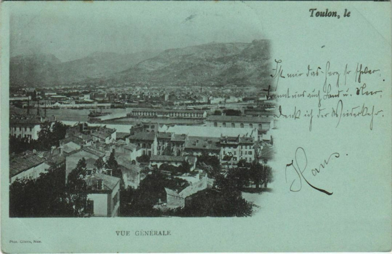 Carte postale ancienne Toulon vue generale France à Toulon