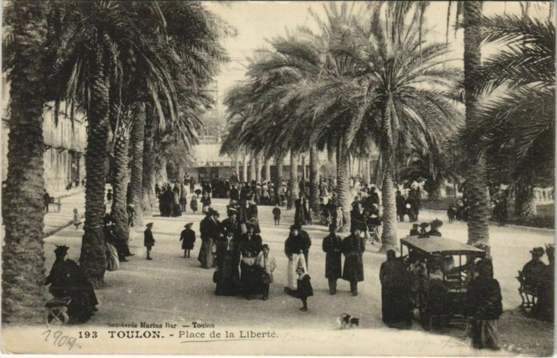 Carte postale ancienne Toulon Place de la Liberte France à Toulon