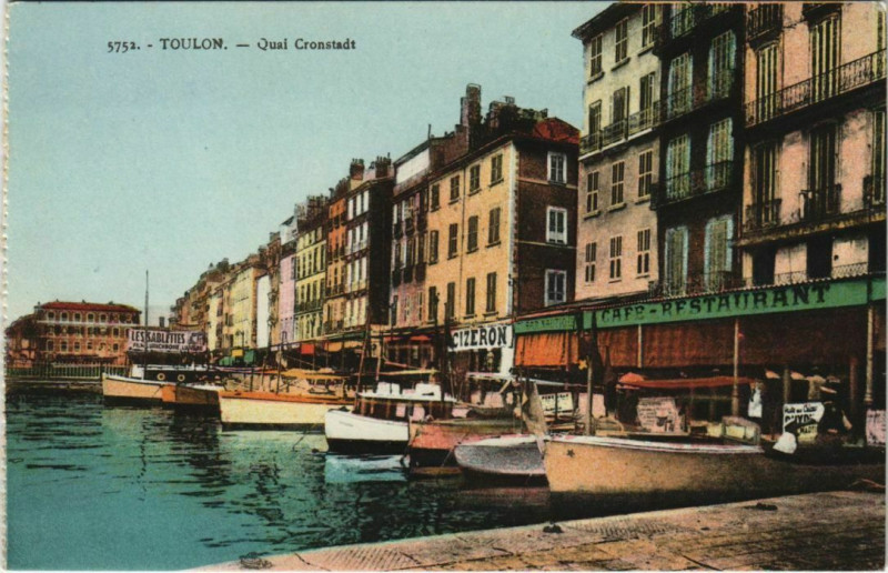 Carte postale ancienne Toulon Quai Cronstadt France à Toulon