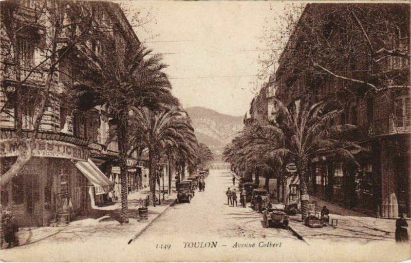 Carte postale ancienne Toulon Avenue Colbert France à Toulon