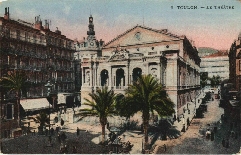 Carte postale ancienne Toulon Le Theatre France à Toulon