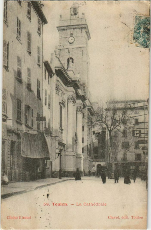 Carte postale ancienne Toulon La Cathedrale France à Toulon