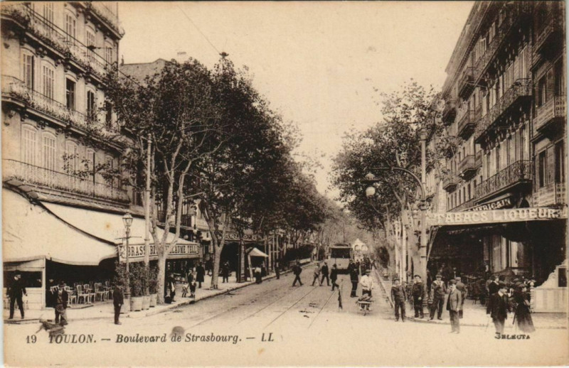 Carte postale ancienne Toulon Boulevard de Strasbourg France à Toulon