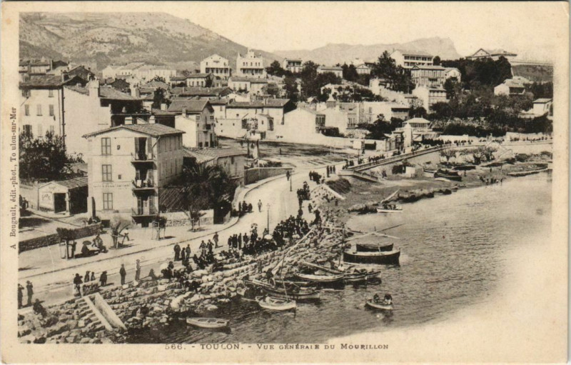 Carte postale ancienne Toulon vue generale du Mourillon France à Toulon