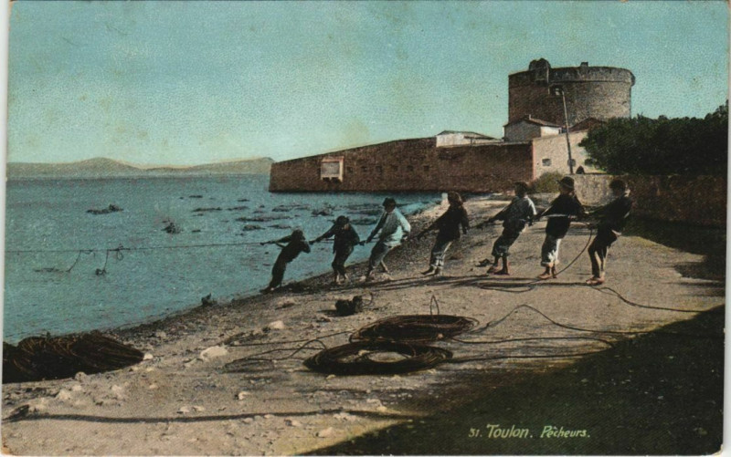 Carte postale ancienne Toulon Pecheurs France à Toulon