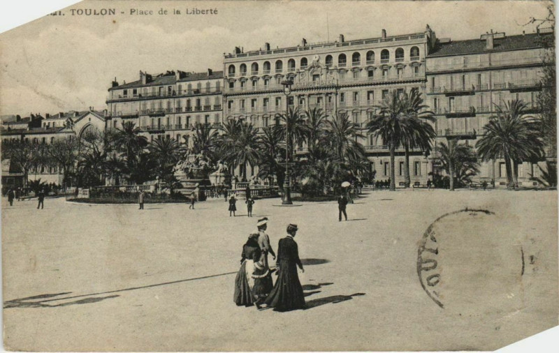 Carte postale ancienne Toulon Place de la Liberte France à Toulon
