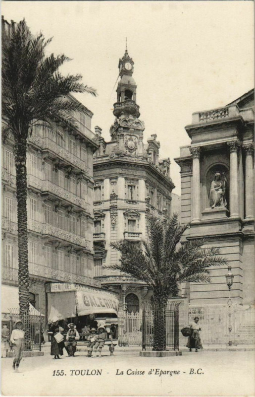 Carte postale ancienne Toulon La Caisse d'Epargne France à Toulon