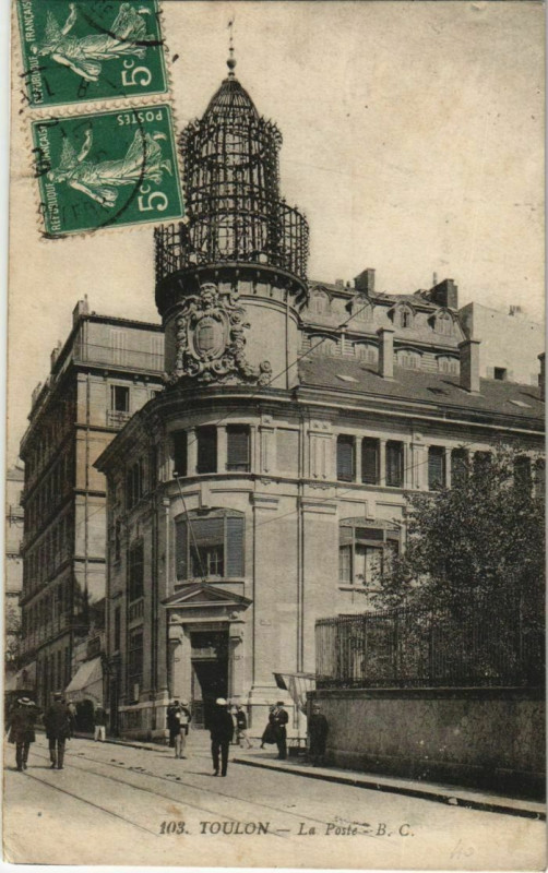 Carte postale ancienne Toulon La Poste France à Toulon