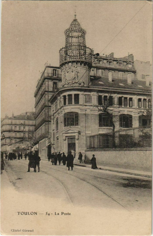 Carte postale ancienne Toulon La Poste France à Toulon