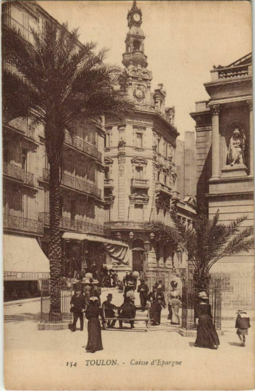 Carte postale ancienne Toulon Caisse d'Epargne France à Toulon
